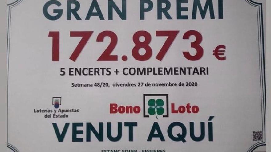 L&#039;estanc Soler reparteix un premi de BonoLoto