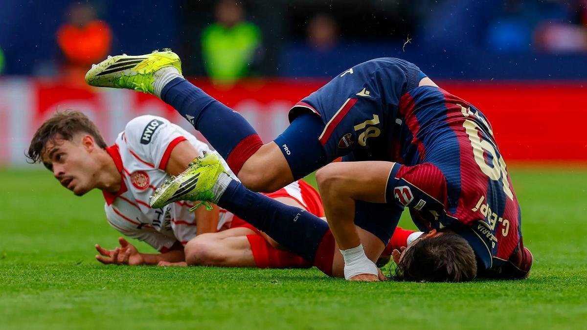 El Levante empató con el Girona y continúa sumergido en la zona de descenso