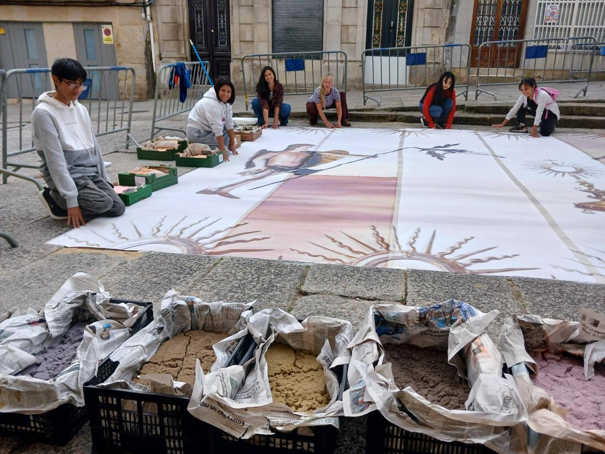 CORTE FLORES Y PREPARACION ALFOMBRAS CORPUS CANGAS DE MORRAZO