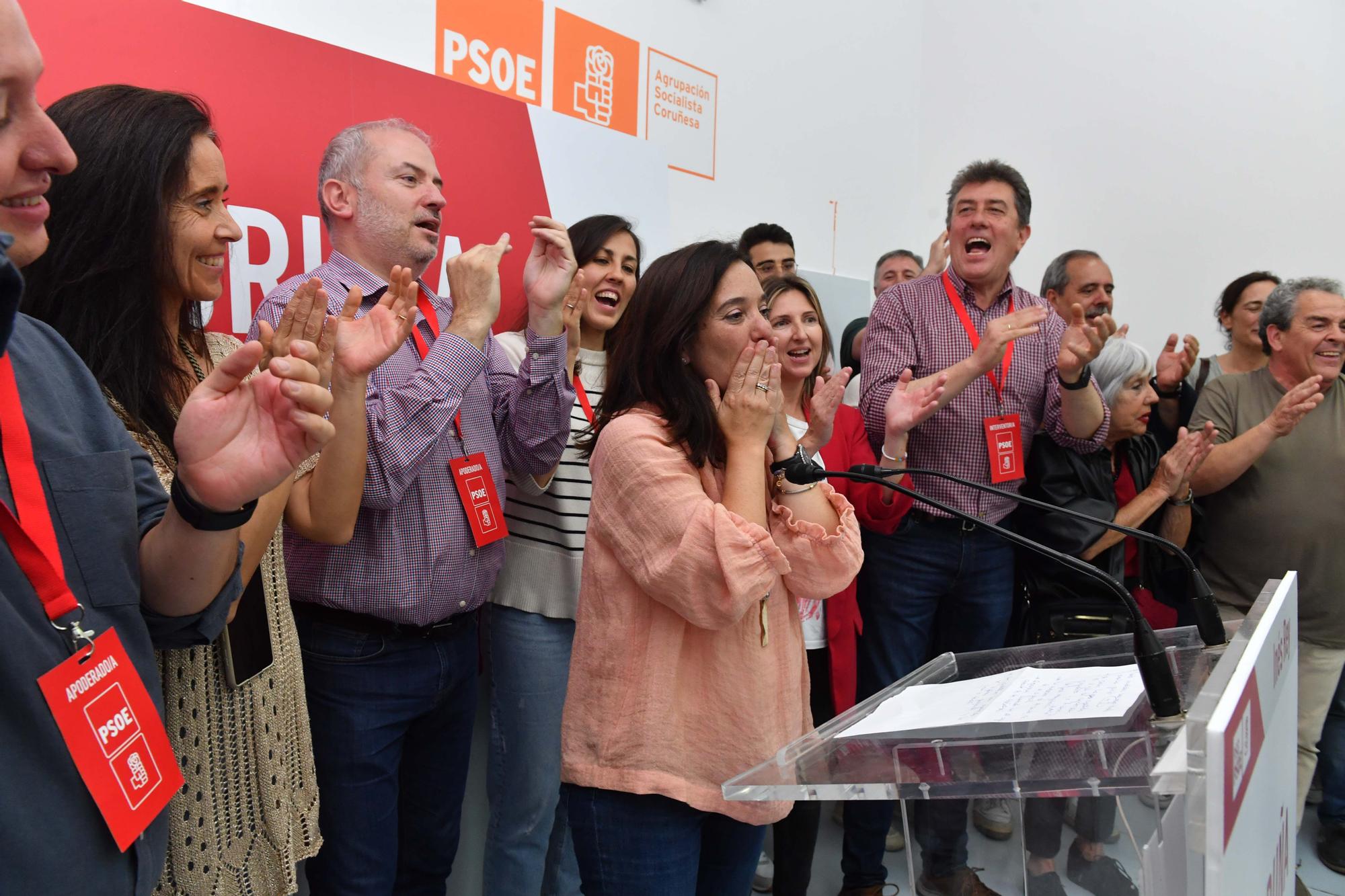 Celebración del PSOE de A Coruña tras las elecciones