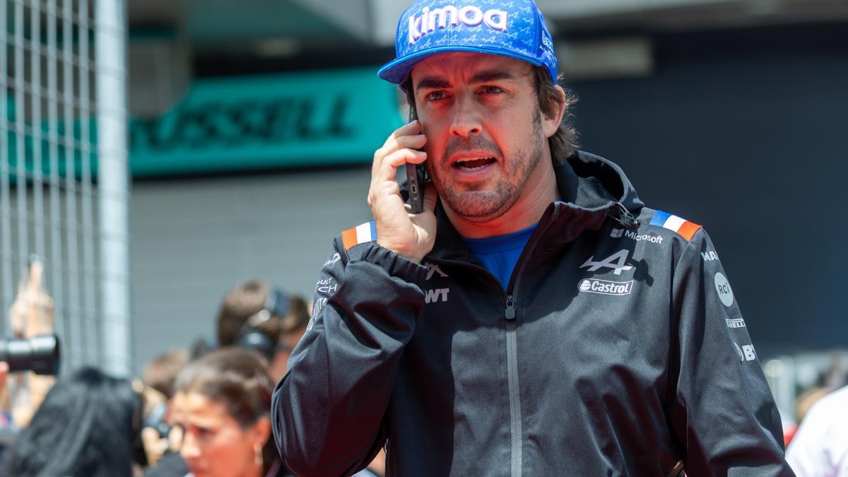 Fernando Alonso, durante los prolegómenos del GP de Austria