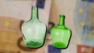 Botellas de vidrio antiguas