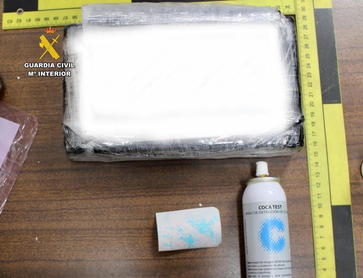 Imagen de la droga encontrada.