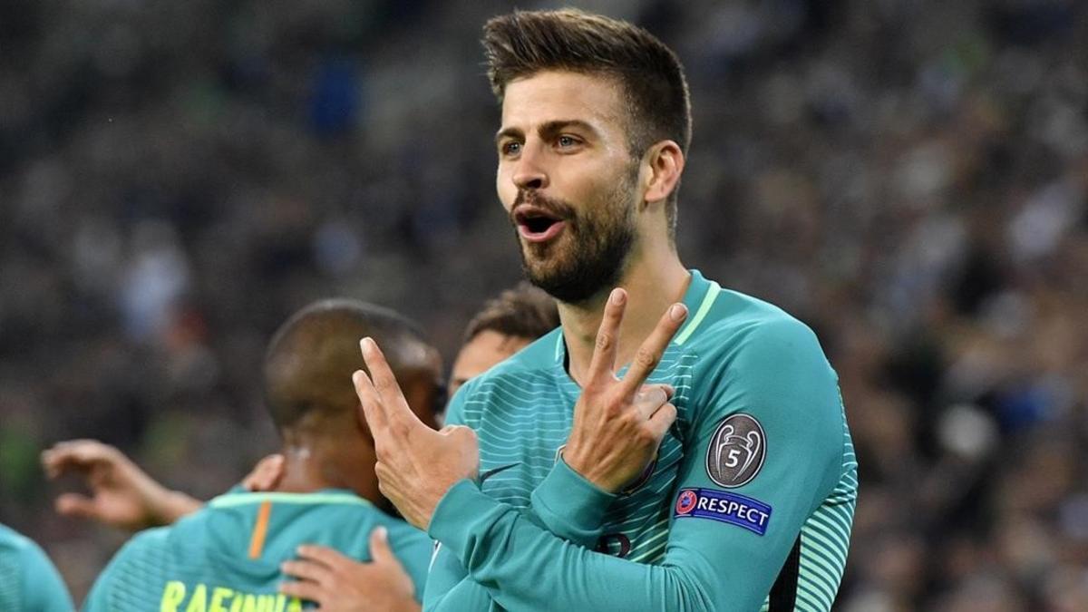 Gerard Piqué, en un partido del Barça.