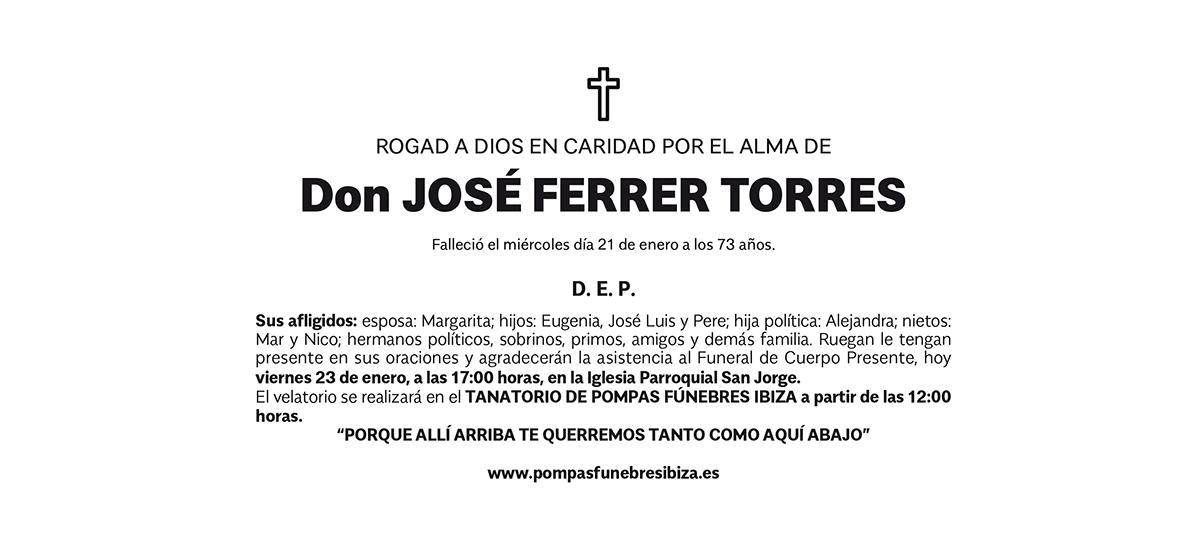 Esquela José Ferrer Torres
