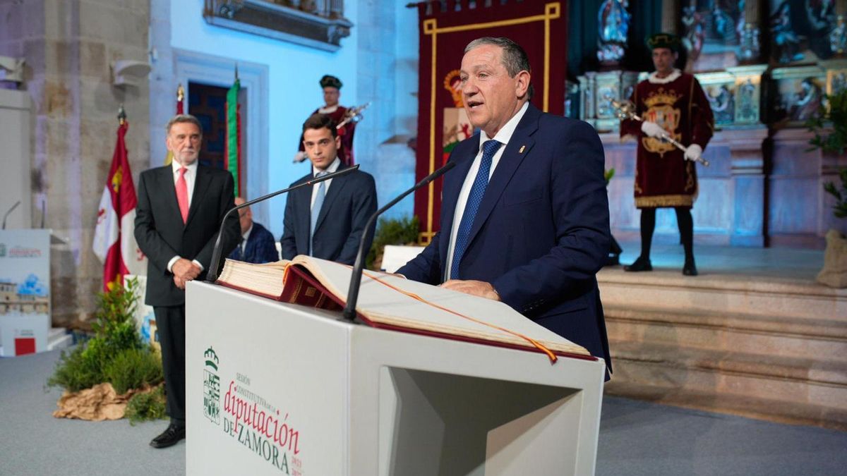 Faúndez, en el pleno de constitución de la Diputación de Zamora.