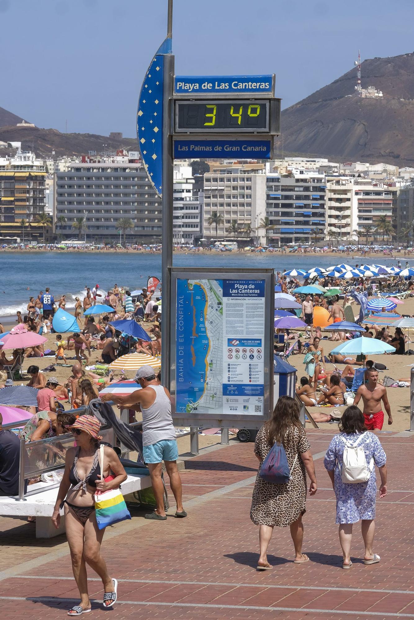 Calor y ligera calima en Las Palmas de Gran Canaria (30/09/2023)