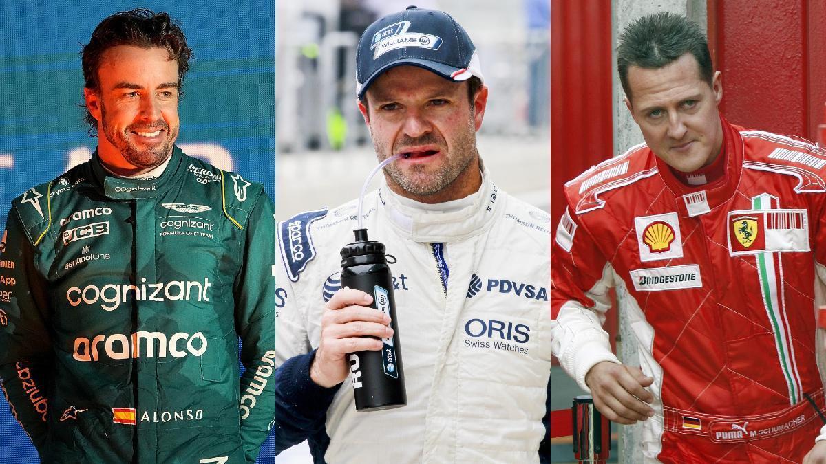 Alonso, Barrichello y Schumacher lideran la lista