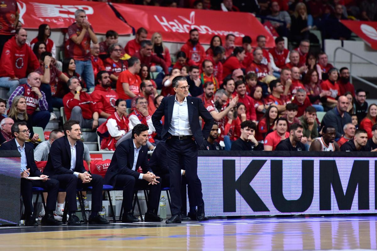 Pedro Martínez, durante el partido de este domingo en Murcia