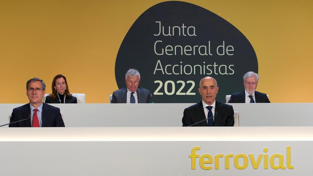 Una imagen de la Junta de accionistas de Ferrovial de 2022.