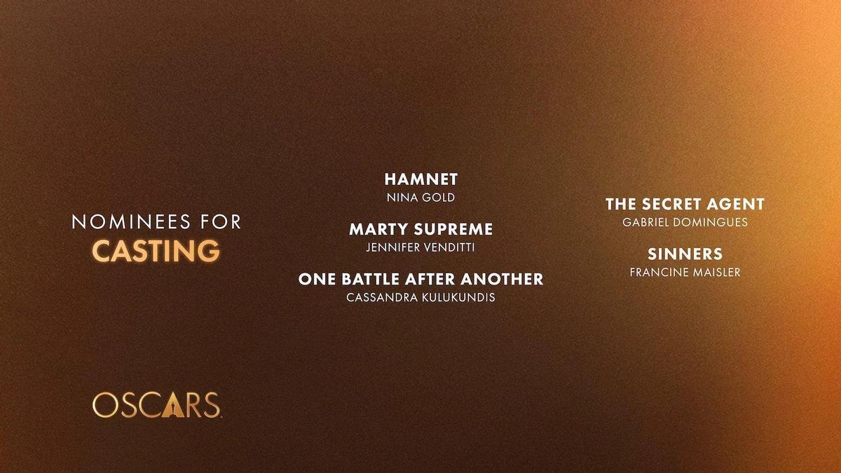 Los cinco nominados al mejor casting