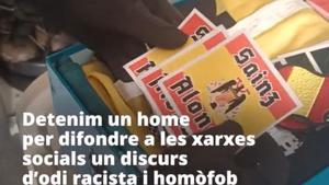 Detingut a Lloret de Mar per difondre missatges racistes i homòfobs
