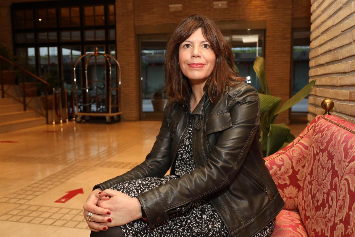 Mavi Doñate, ayer, en Zaragoza.