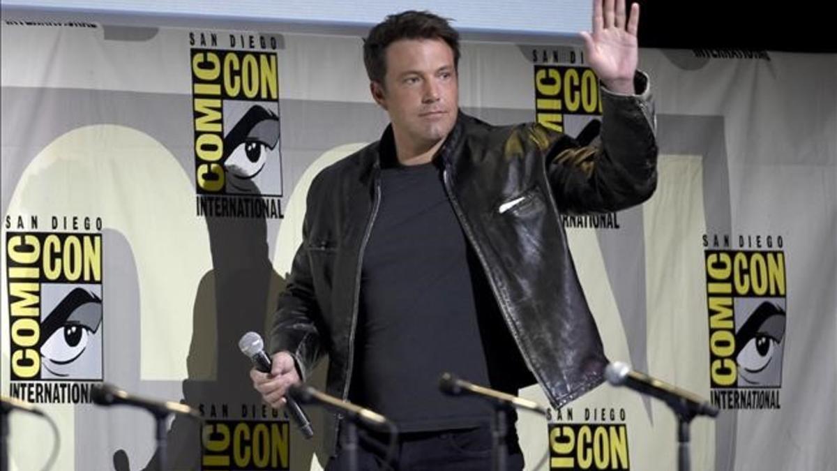 El actor Ben Affleck, en la presentación de 'Justice League', en Comic-Con.