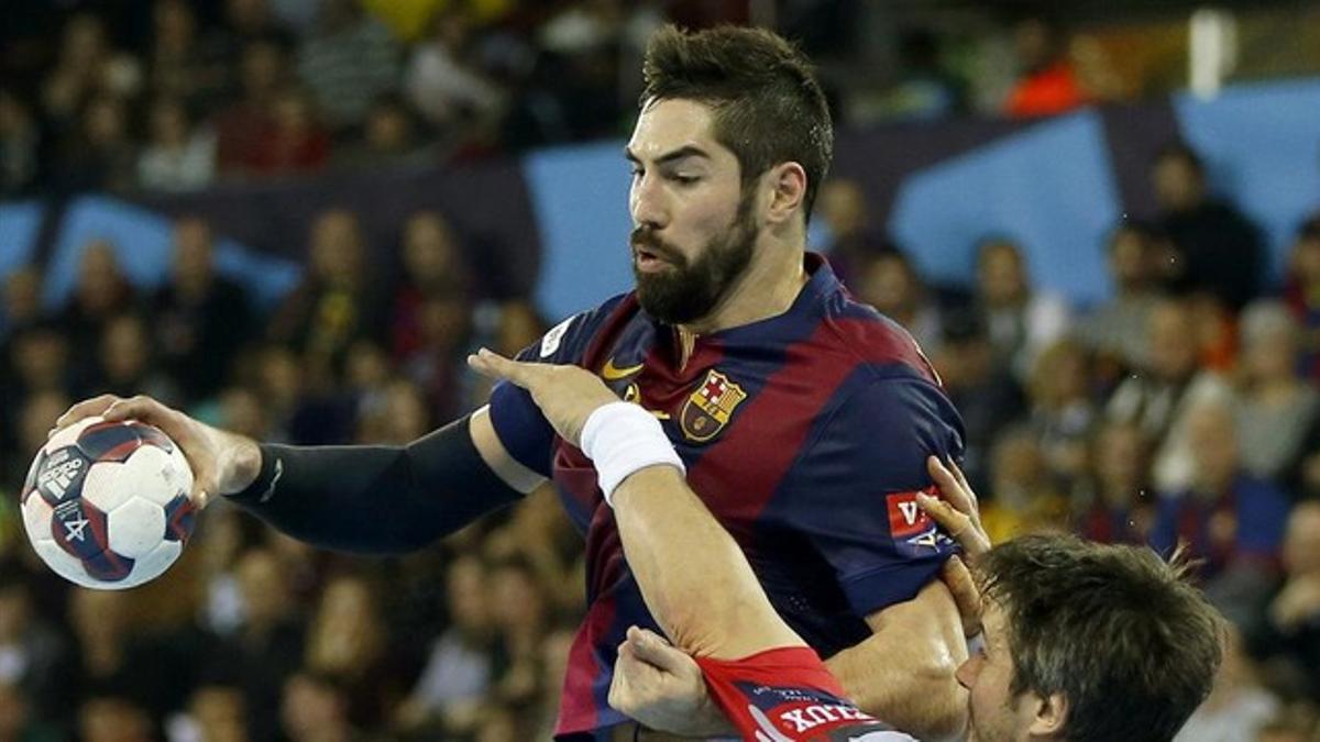 Karabatic ante el Kolding, en un duelo de la Liga de Campeones.