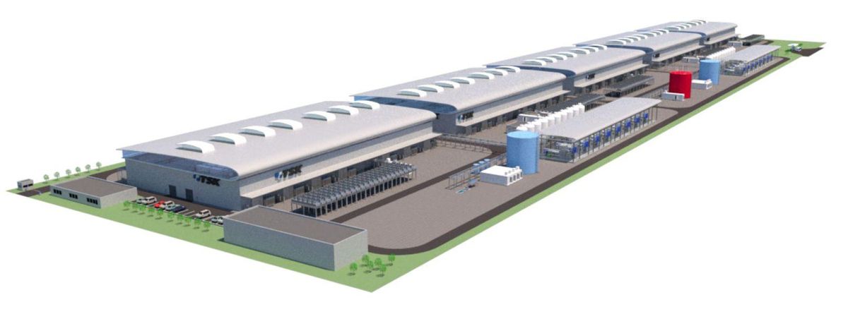 Planta de electrólisis de 520 MW diseñada por TSK para el proyecto SunBrilliance. | | CEDIDA A LNE