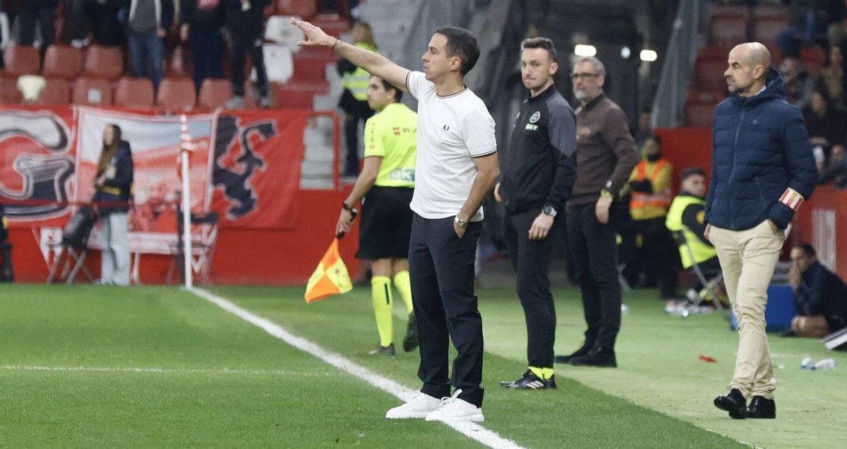 Borja Jiménez, en El Molinón.