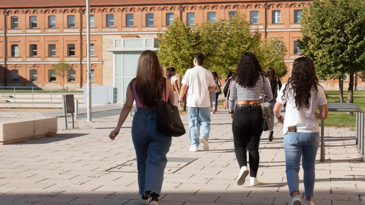 Alumnos del Campus Viriato de Zamora, en . | J. L. F. (Archivo)