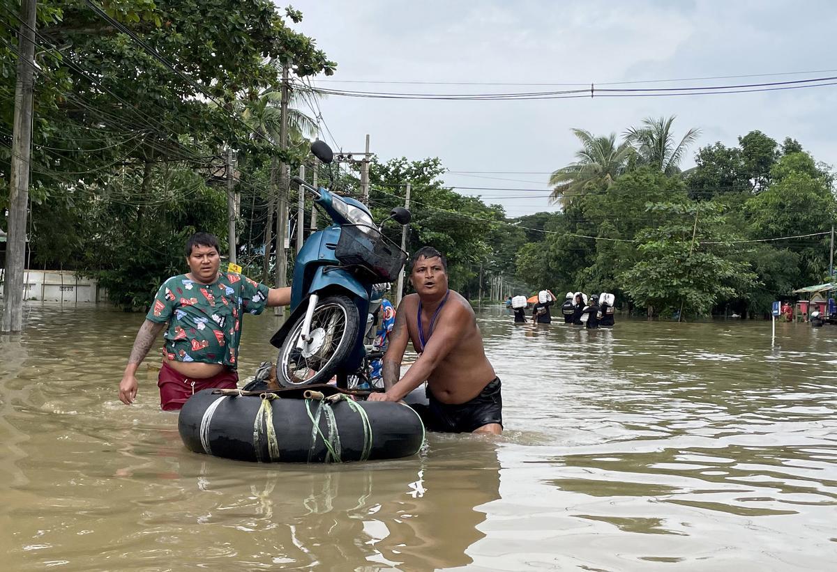 Miles de personas afectadas por inundaciones monzónicas en Myanmar