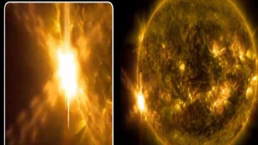 La NASA muestra dos erupciones solares
