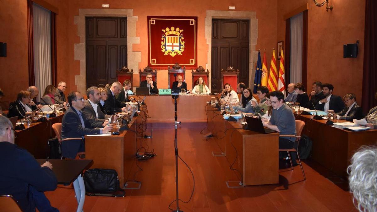 Imatge del ple municipal de l’Ajuntament de Manresa celebrat dijous