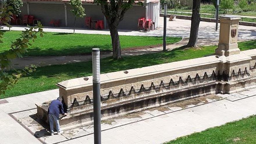 La fuente de los 72 caños de la glorieta Telmo Lacasa. | AYUNTAMIENTO DE ALCAÑIZ