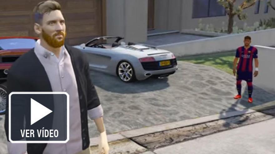 Messi y Neymar en &#039;GTA V&#039;.