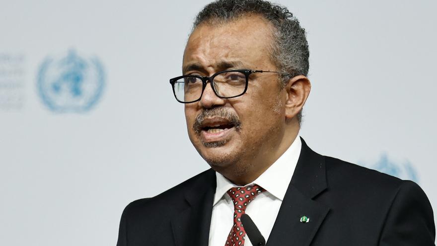 Archivo - FILED - 16 October 2022, Berlin: Director-General of the World Health Organization (WHO) Tedros Adhanom Ghebreyesus speaks at the opening ceremony of the 14th World Health Summit. Photo: Carsten Koall/dpa