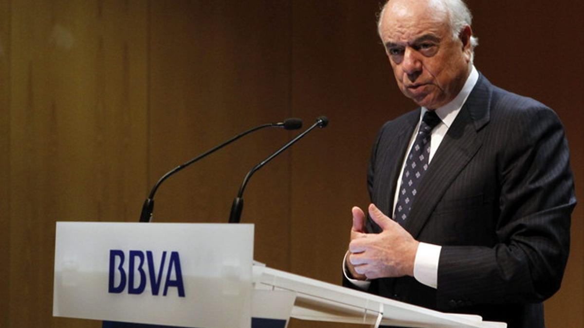 El presidente del BBVA, Francisco González, el pasado 14 de octubre, en Barcelona.