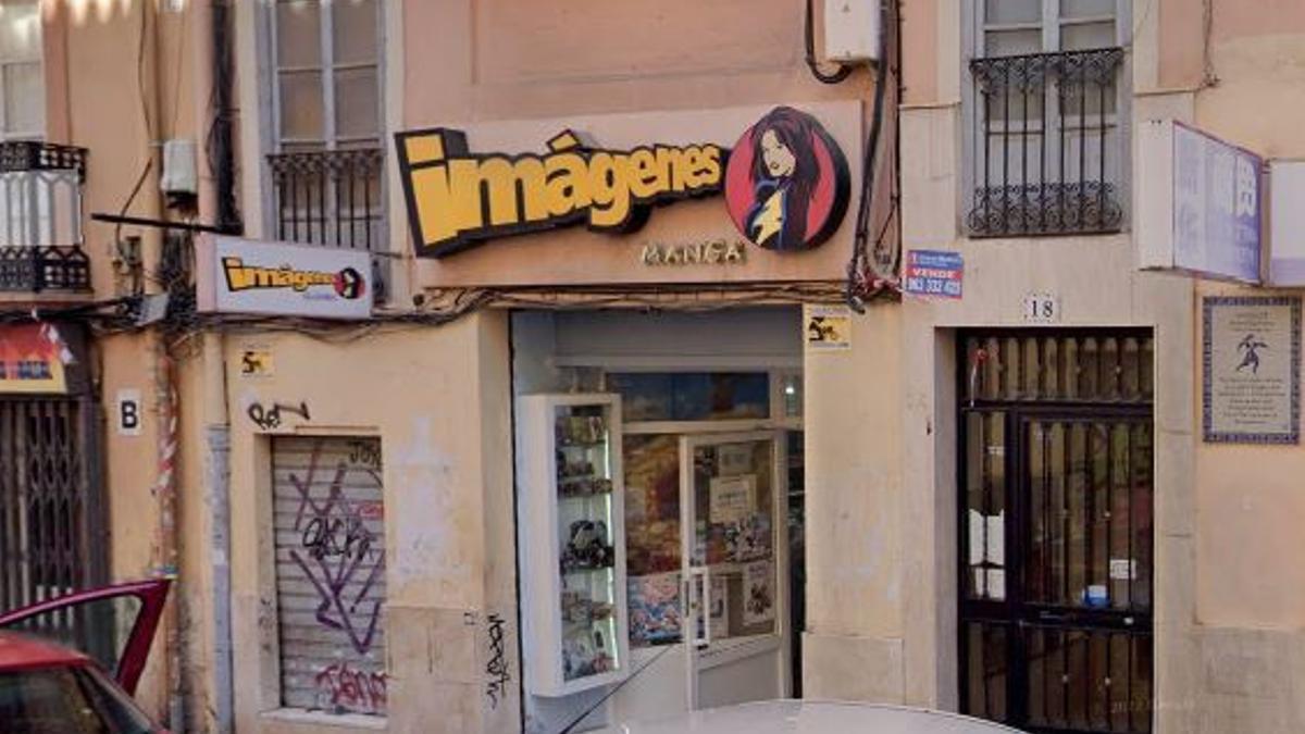 Una de las tiendas Imágenes de València.