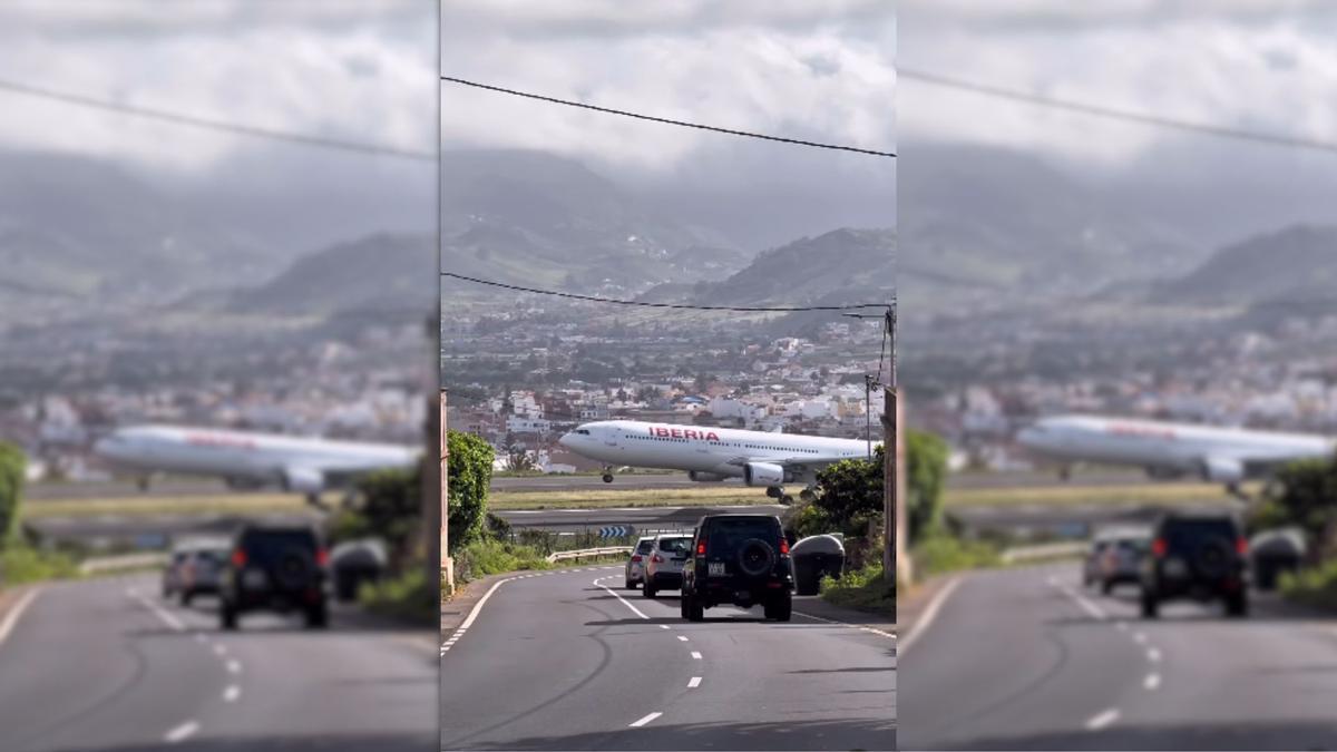 Aterrizaje en aeropuerto de Los Rodeos