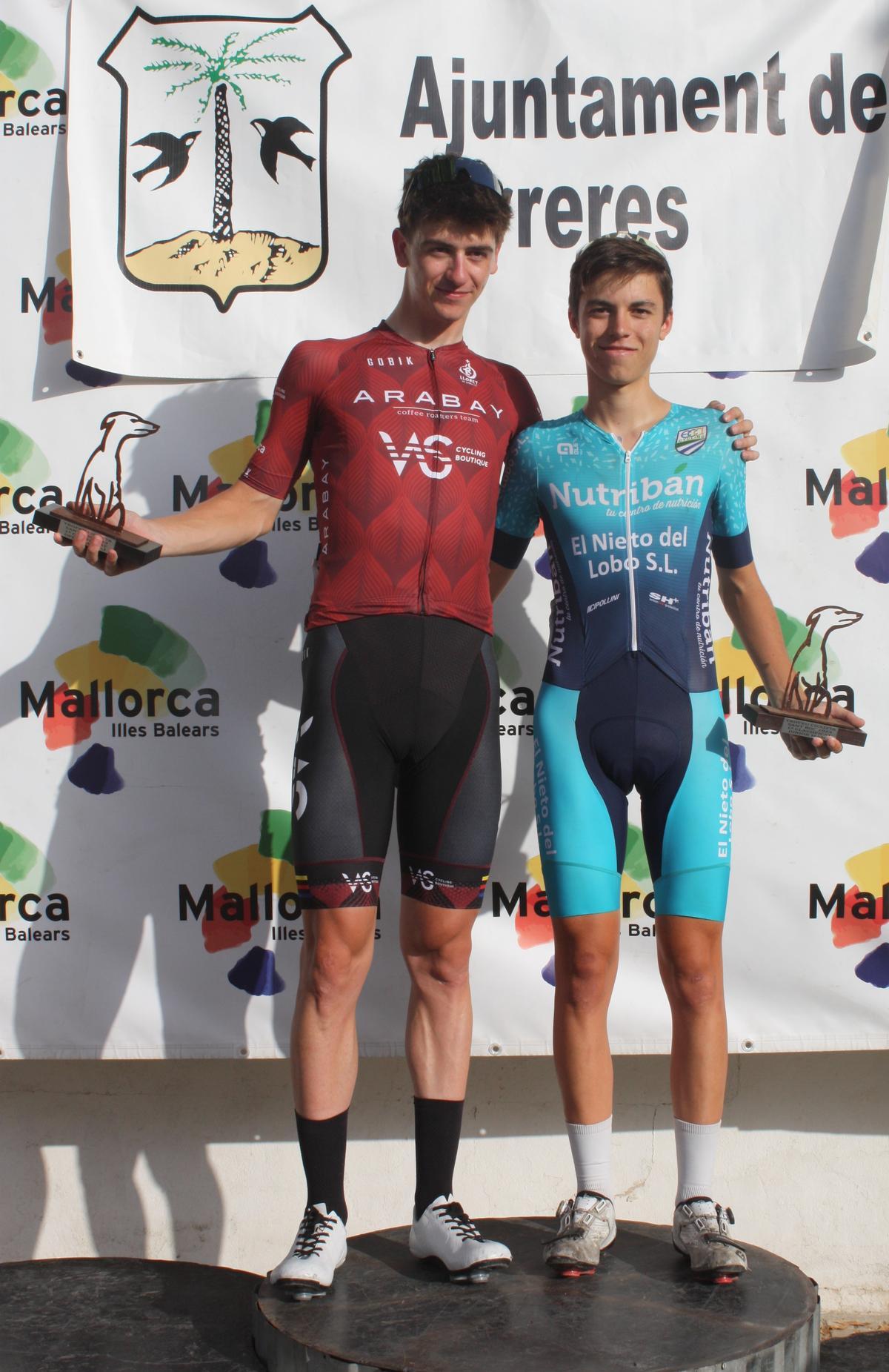 Ciclismo. Trofeu Sant Roc de Porreres, Sergi Amengual y Lucas Fernández ,mejor junior de la carrera