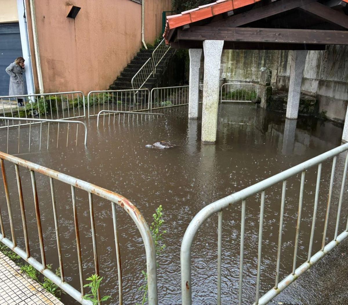 Lavadero de A Requeira indundado. | FDV