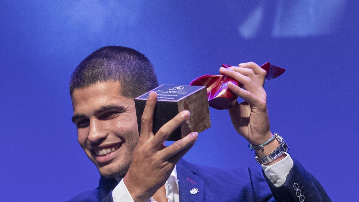 Alcaraz, en la Gala del Deporte de Murcia.