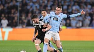 Iago Aspas, ante el PAOK en la Europa League