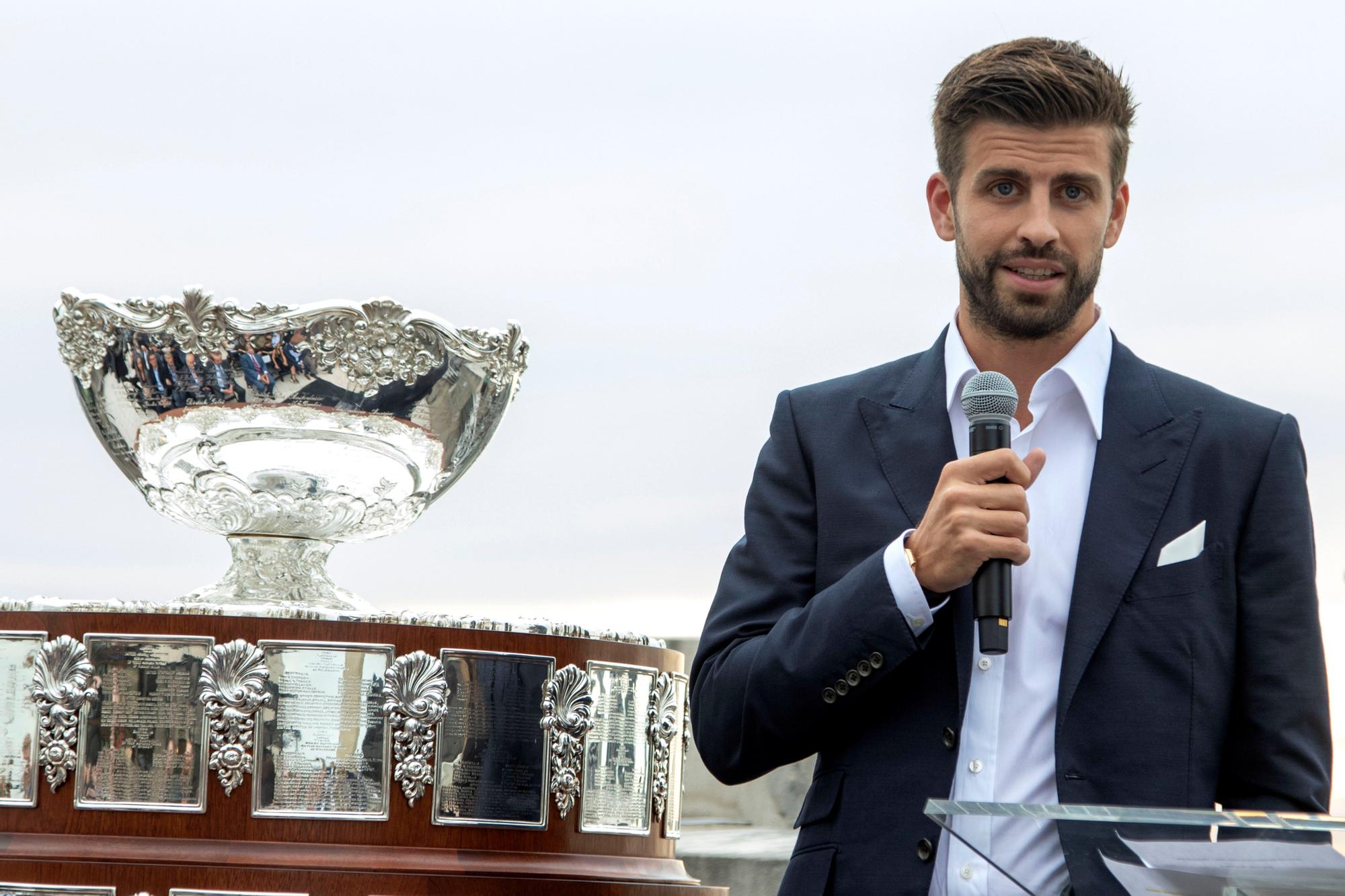 Gerard Piqué, durante la presentación de la Copa Davis en Nueva York