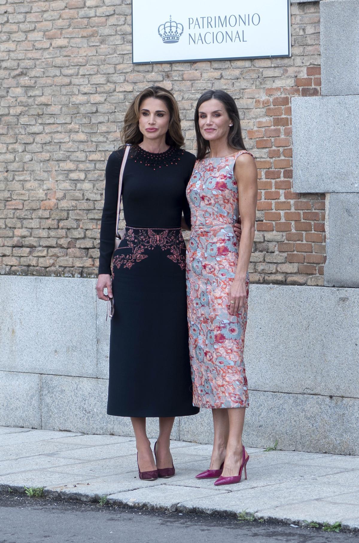 Letizia y Rania de Jordania, encuentro en Madrid