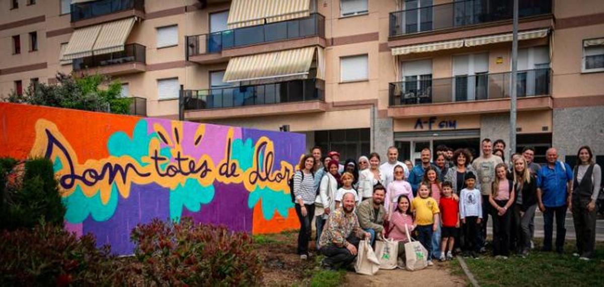 El mural que ha creat l'artista Àlex Gómez