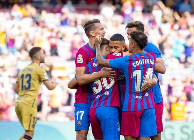 Las mejores imágenes del Barça - Levante: Ansu Fati, Depay, de Jong, Gavi, Nico...