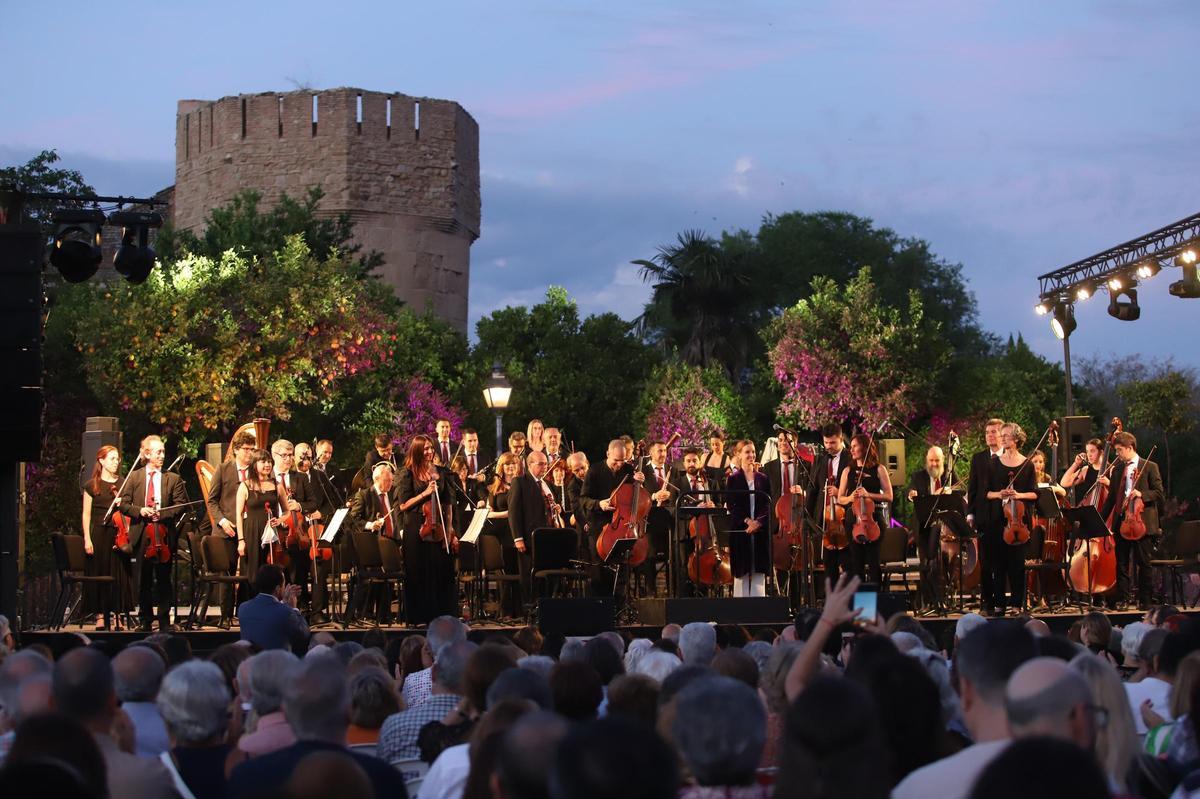 La Orquesta de Córdoba, en el último concierto ofrecido en el Alcázar de los Reyes Cristianos.