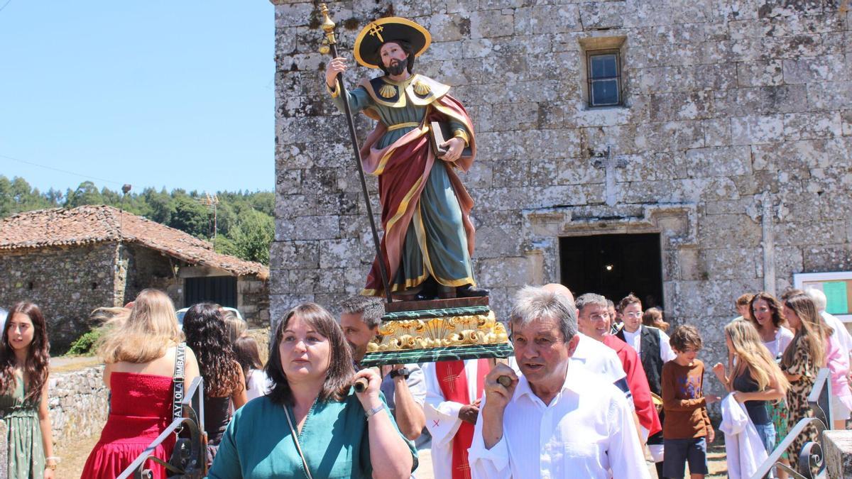 Procesión de Santiago Apóstol en Breixa en 2025.