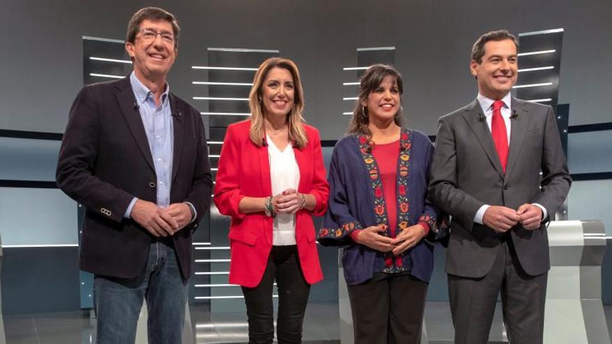 Los candidatos a las elecciones en Andalucía.