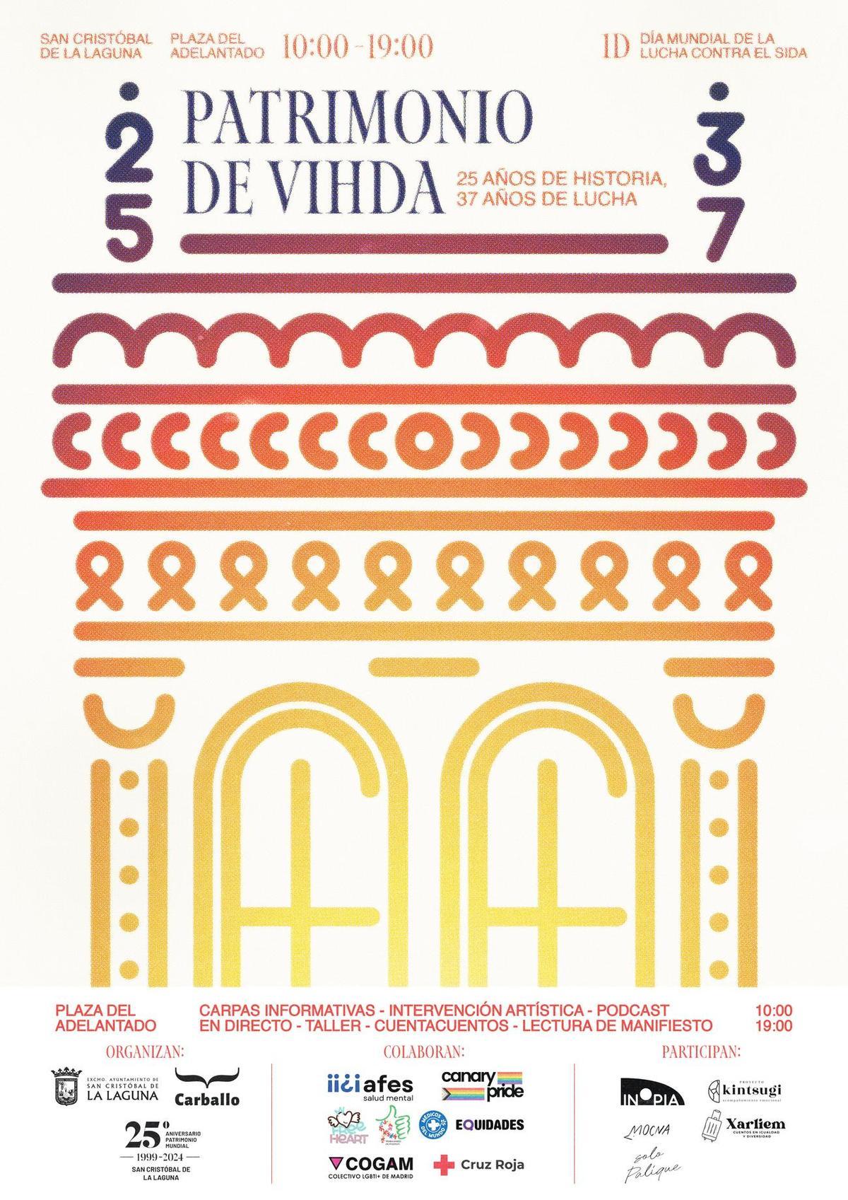 Cartel de los actos del Día Mundial contra el Sida 2025 en La Laguna