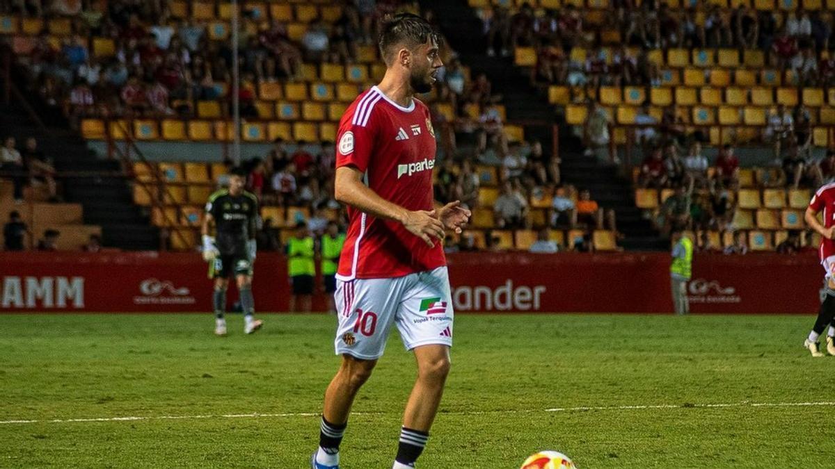 Jaume Jardí, en un partido con el Nástic.