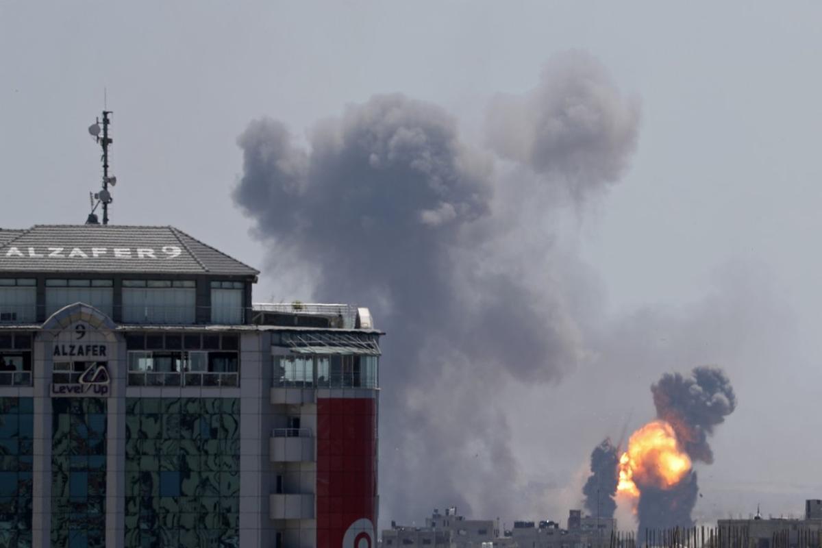 Los ataques aéreos en la Franja de Gaza. 