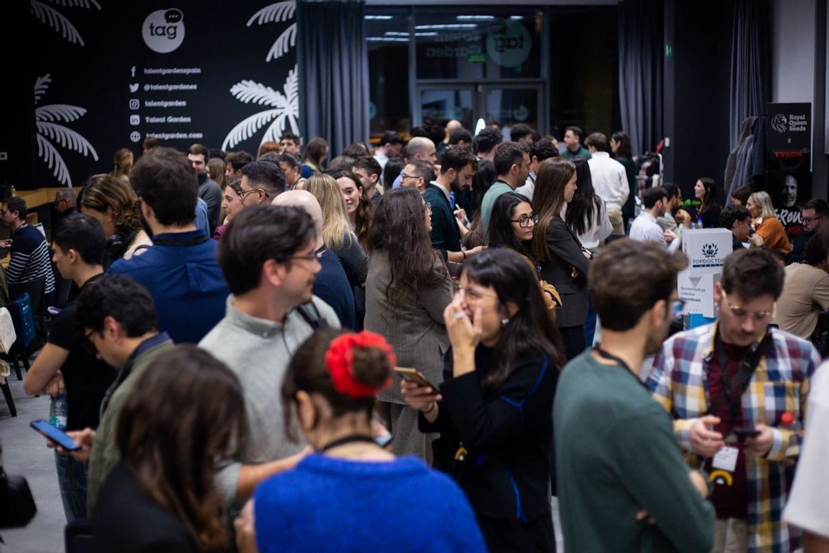 Un evento reciente organizado por Nuclio Digital School para poner en contacto a estudiantes con empresas