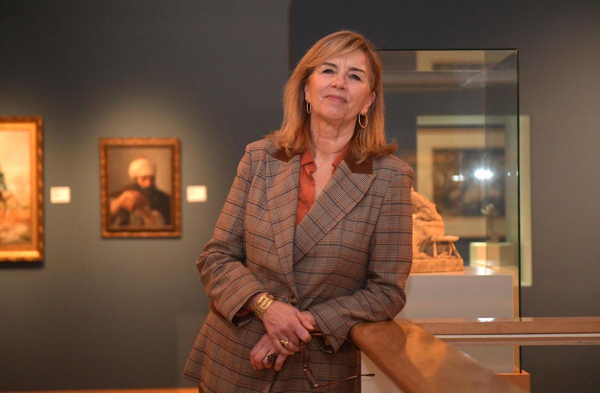Angelines Penas, en el museo