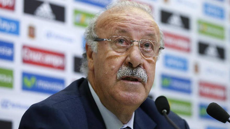 Vicente del Bosque, durante la rueda de prensa en la que ofreció la lista de convocados para la Eurocopa de Francia 2016