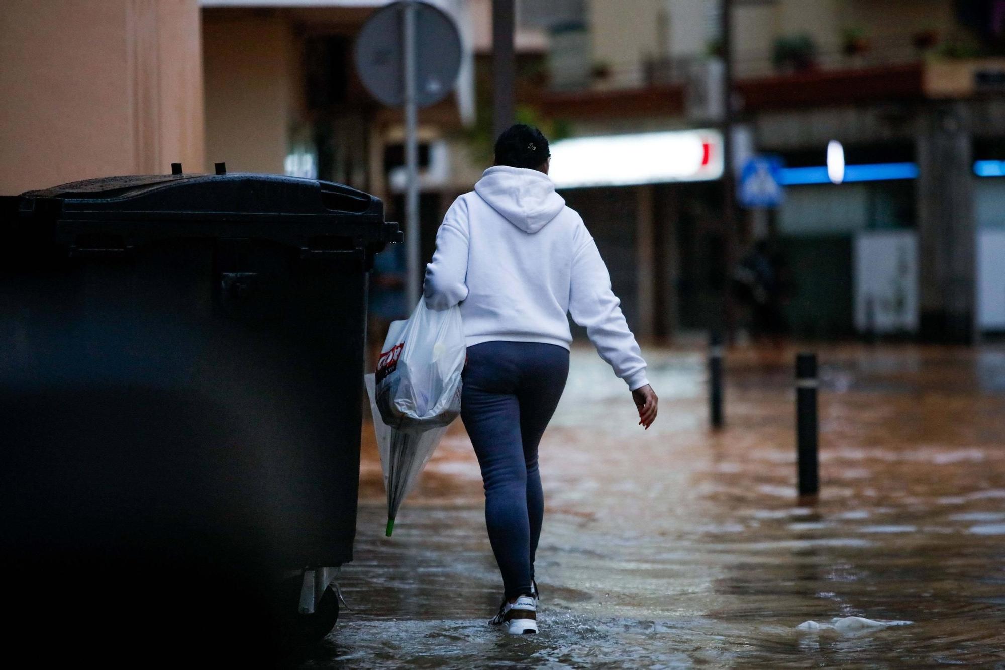 Las imágenes de la dana 'Alice' en la tarde del sábado en Ibiza