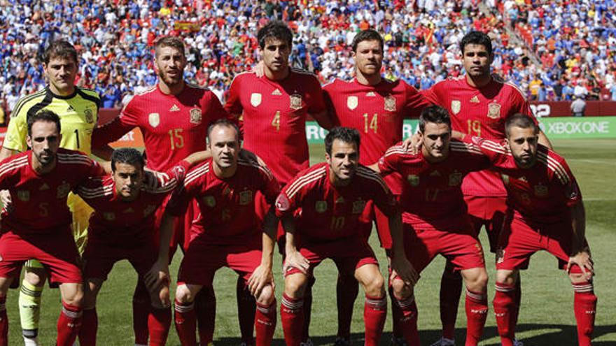 Los jugadores de la selección española